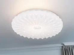 LED Deckenleuchte ATARIS flach mit Fernbedienung Weiß, Ø 38cm