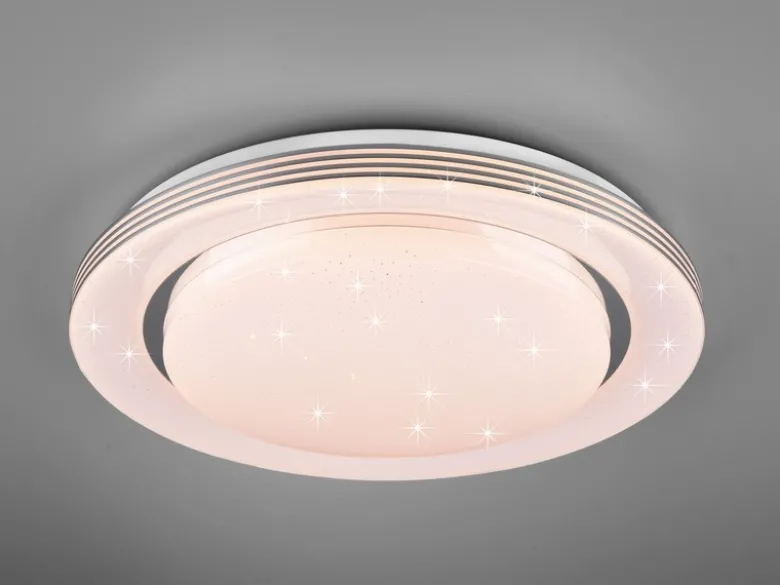 LED Deckenleuchte ATRIA Fernbedienung, dimmbar Sternenhimmel, Weiß Ø38cm
