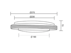 LED Deckenleuchte ATRIA Fernbedienung dimmbar Sternenhimmel Weiß, Ø 27cm