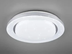 LED Deckenleuchte ATRIA Fernbedienung dimmbar Sternenhimmel Weiß, Ø 27cm