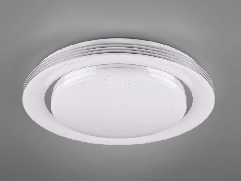 LED Deckenleuchte ATRIA mit Fernbedienung dimmbar Sternenhimmel Weiß Ø 48cm