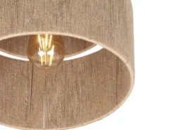 LED Deckenleuchte aus Jute Natur im Boho Stil, Ø 30cm