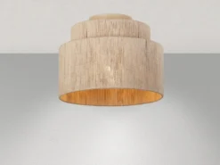 LED Deckenleuchte aus Jute Natur im Boho Stil, Ø 30cm