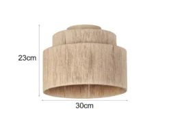 LED Deckenleuchte aus Jute Natur im Boho Stil, Ø 30cm