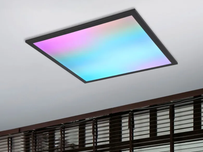 LED Deckenleuchte BETA mit Fernbedienung und RGBW Farbwechsler Quadrat, 44cm