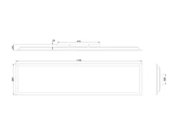LED Deckenleuchte BETA mit Fernbedienung und RGBW Farbwechsler, Breite 119cm