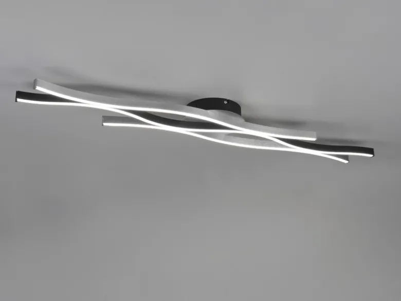 LED Deckenleuchte BLAZE lang dimmbar & 2 Lichtfarben Schwarz, Breite 107cm