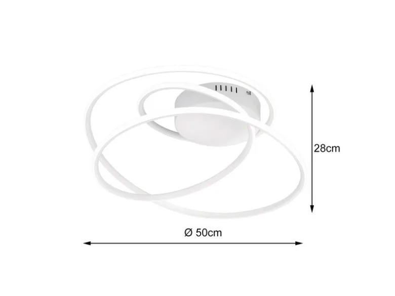 LED Deckenleuchte BOLOGNA dimmbar über Schalter, 5.100 Lumen hell Ø 50cm