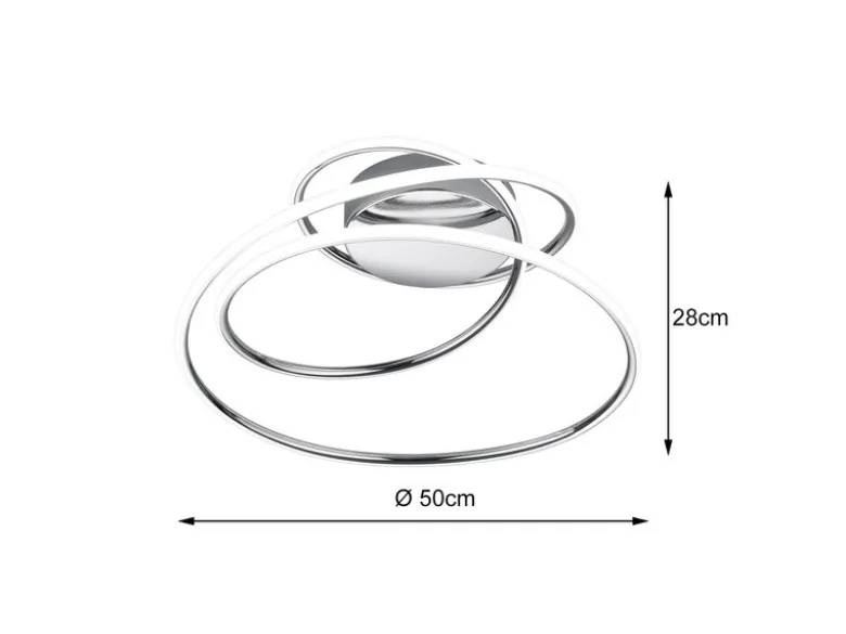 LED Deckenleuchte BOLOGNA dimmbar über Schalter, 5.100 Lumen hell Ø 50cm