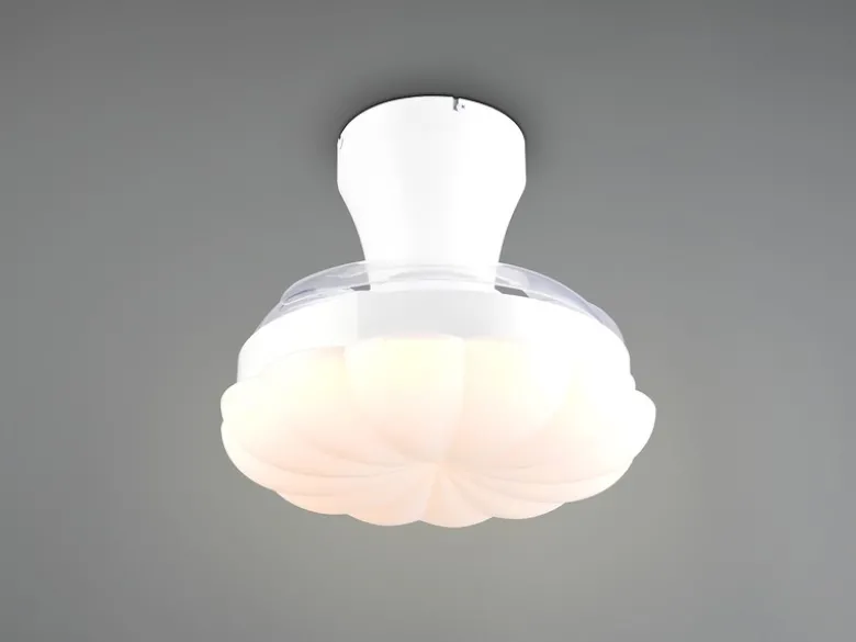 LED Deckenleuchte BORAS mit Ventilator und Fernbedienung Ø 34cm - max. 60cm