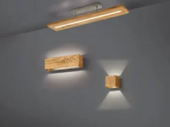 LED Deckenleuchte BRAD aus Holz lang & schmal dimmbar, Breite 100cm