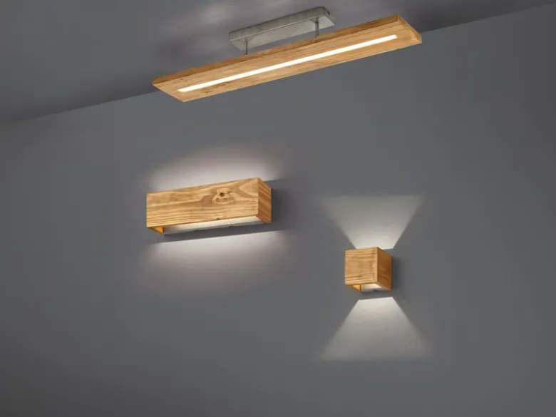 LED Deckenleuchte BRAD aus Holz lang & schmal dimmbar, Breite 100cm