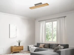 LED Deckenleuchte BRAD aus Holz lang & schmal dimmbar, Breite 100cm