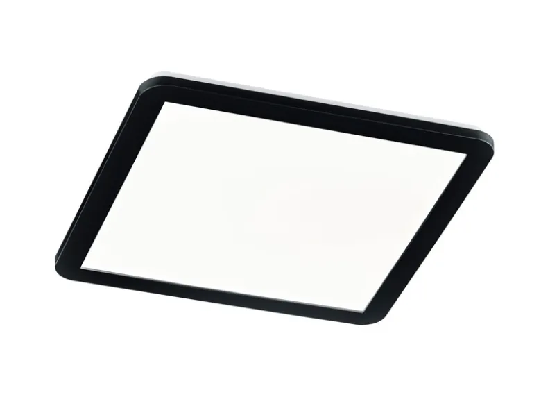 LED Deckenleuchte CAMILLA Schwarz matt mit Switch Dimmer IP44, Quadrat 40cm