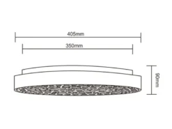 LED Deckenleuchte CHIZU Schwarz dimmbar Fernbedienung & Farbwechsler, Ø 40cm