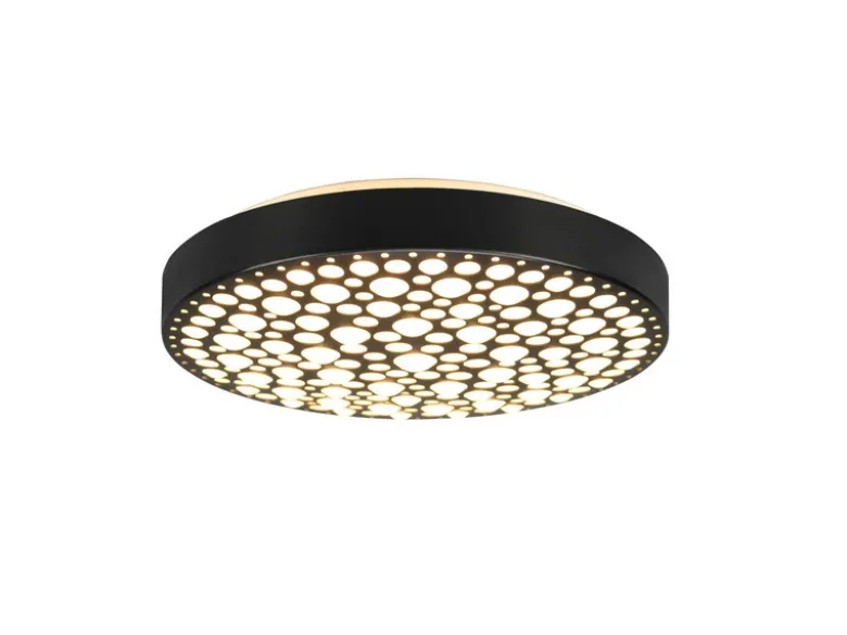 LED Deckenleuchte CHIZU Schwarz dimmbar Fernbedienung & Farbwechsler, Ø 40cm
