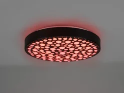LED Deckenleuchte CHIZU Schwarz dimmbar Fernbedienung & Farbwechsler, Ø 40cm