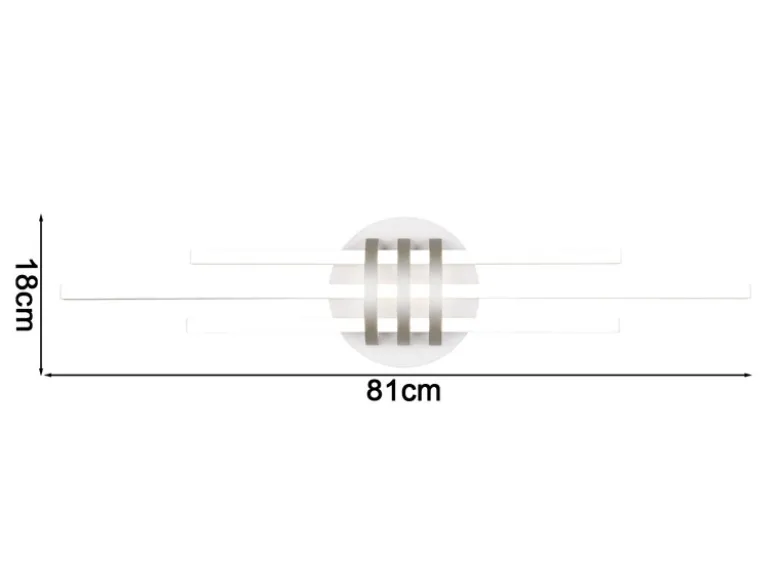 LED Deckenleuchte CINTO in Weiß, dimmbar, Breite 81cm