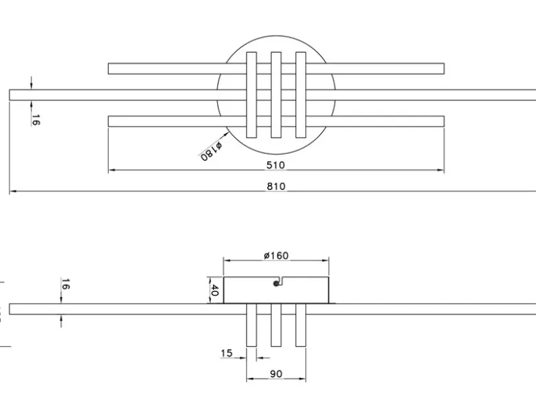 LED Deckenleuchte CINTO in Weiß, dimmbar, Breite 81cm