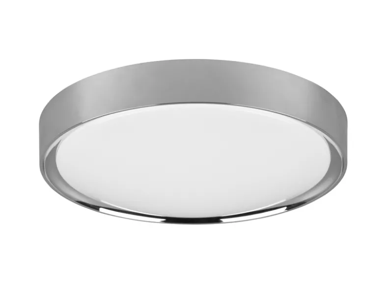 LED Deckenleuchte CLARIMO in Silber Chrom IP44 Badlampe, Ø 33cm