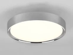 LED Deckenleuchte CLARIMO in Silber Chrom IP44 Badlampe, Ø 33cm