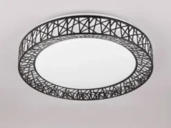 LED Deckenleuchte CLUSTER dimmbar mit Fernbedienung, Schwarz Ø 48cm