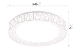 LED Deckenleuchte CLUSTER dimmbar mit Fernbedienung, Weiß Ø 48cm