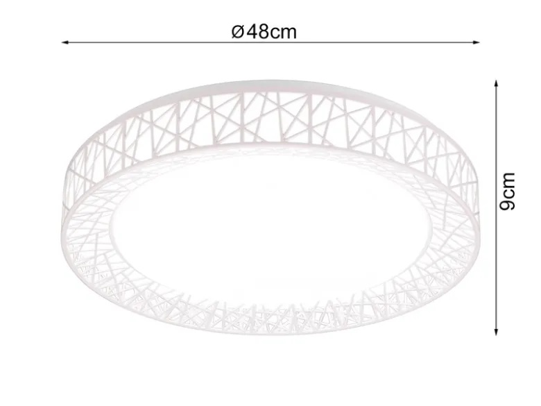 LED Deckenleuchte CLUSTER dimmbar mit Fernbedienung, Weiß Ø 48cm