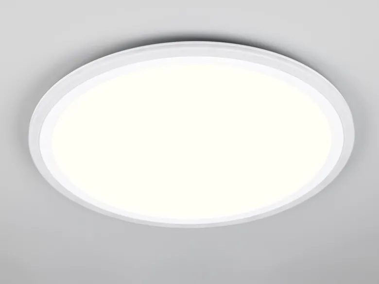 LED Deckenleuchte CORA ultraflach mit zwei Lichtquellen, Weiß, Ø 45cm