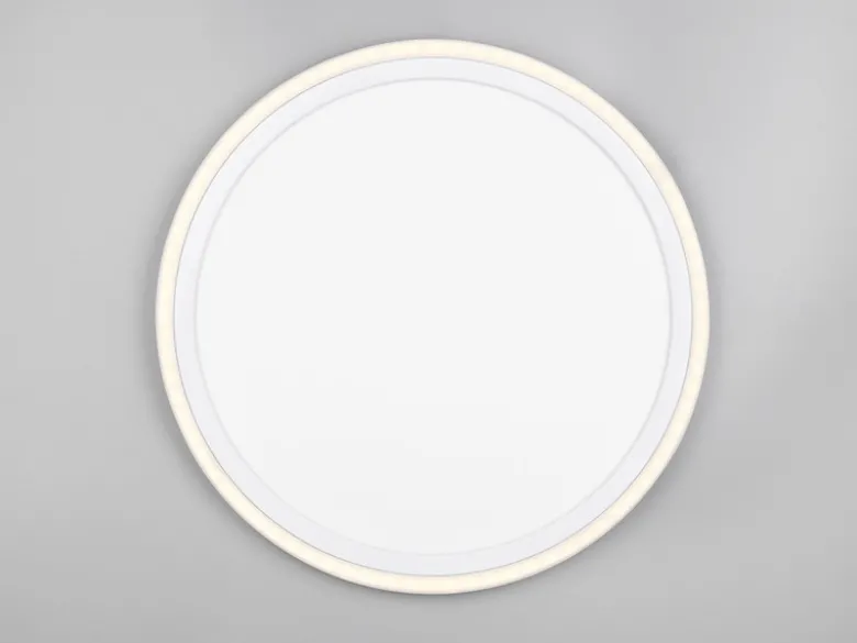 LED Deckenleuchte CORA ultraflach mit zwei Lichtquellen, Weiß, Ø 45cm