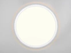 LED Deckenleuchte CORA ultraflach mit zwei Lichtquellen, Weiß, Ø 45cm