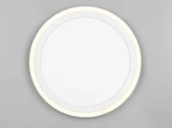 LED Deckenleuchte CORA ultraflach mit zwei Lichtquellen, Weiß, Ø 32,5cm