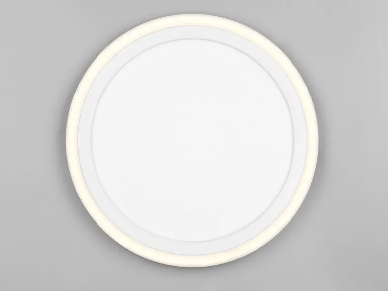 LED Deckenleuchte CORA ultraflach mit zwei Lichtquellen, Weiß, Ø 32,5cm