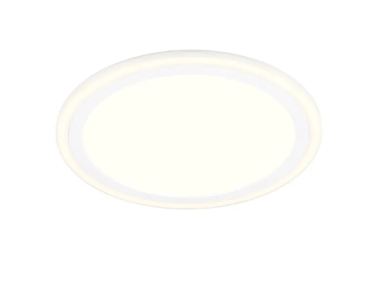 LED Deckenleuchte CORA ultraflach mit zwei Lichtquellen, Weiß, Ø 32,5cm
