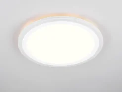 LED Deckenleuchte CORA ultraflach mit zwei Lichtquellen, Weiß, Ø 32,5cm