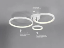 LED Deckenleuchte CORNA schwenkbar & dimmbar, Weiß Breite 71cm