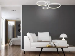 LED Deckenleuchte CORNA schwenkbar & dimmbar, Weiß Breite 71cm