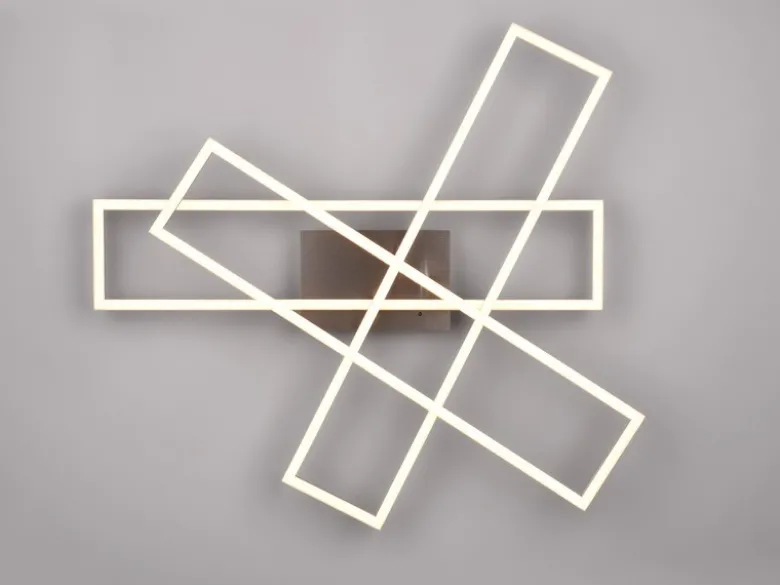 LED Deckenleuchte CORSO mit Fernbedienung & Tageslicht, Silber Breite: 66cm