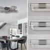 LED Deckenleuchte CORSO mit Fernbedienung & Tageslicht, Schwarz Breite: 66cm