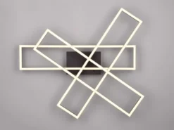 LED Deckenleuchte CORSO mit Fernbedienung & Tageslicht, Schwarz Breite: 66cm