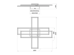 LED Deckenleuchte CORSO mit Fernbedienung & Tageslicht, Schwarz Breite: 66cm