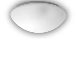LED Deckenleuchte / Deckenschale rund, Glas satiniert mit Klarrand, Ø 20cm