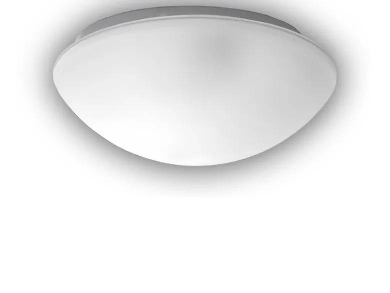LED Deckenleuchte / Deckenschale rund, Glas satiniert mit Klarrand, Ø 20cm