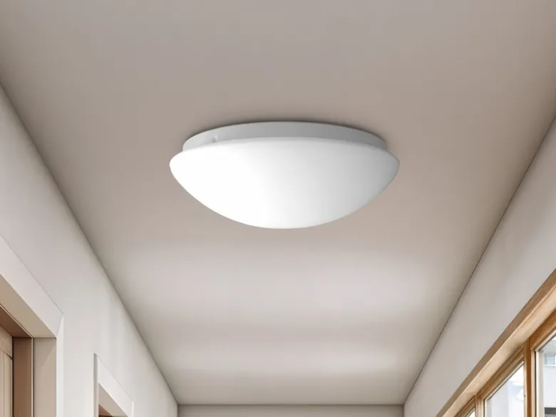 LED Deckenleuchte / Deckenschale rund, Opalglas matt, Ø 35cm