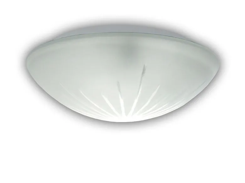 LED Deckenleuchte / Deckenschale rund, Schliffglas satiniert, Ø 30cm