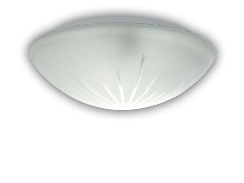 LED-Deckenleuchte / Deckenschale rund, Schliffglas satiniert, Ø 20cm