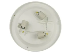 LED Deckenleuchte Deckenschale Opalglas matt Dekorring Messing matt, Ø 45cm