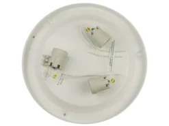 LED Deckenleuchte / Deckenschale, Opalglas matt, Dekorring Altmessing, Ø 45cm