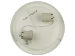 LED Deckenleuchte / Deckenschale, Opalglas matt, Dekorring Nickel matt, Ø 40cm