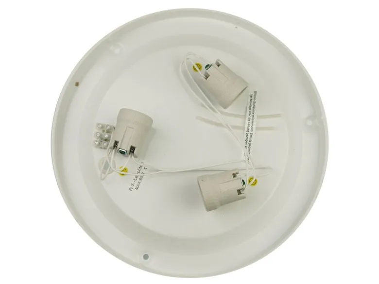LED Deckenleuchte / Deckenschale, Opalglas matt, Dekorring Nickel matt, Ø 50cm